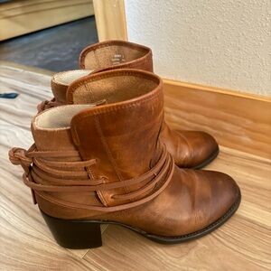Freebird Brown Leather Ankle Booties
